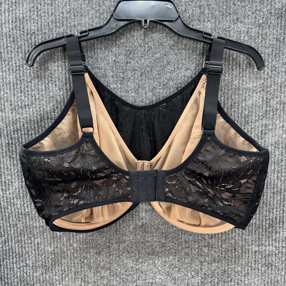 Elomi Kelsey Bra 38N Black Lace Underwire Bralette J-Hook Unlined 300524 - Picture 3 of 6